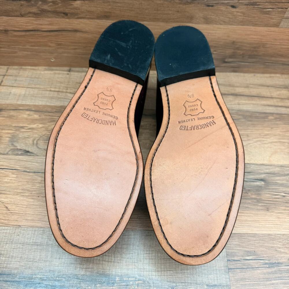 LL Bean Leather Penny Loafers Mens 9.5D Burgundy Cordovan Slip On Classic - Picture 7 of 7